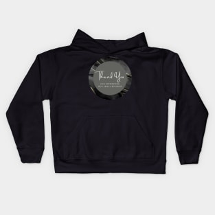 Thank You for supporting our small business Sticker - Black Marble Kids Hoodie